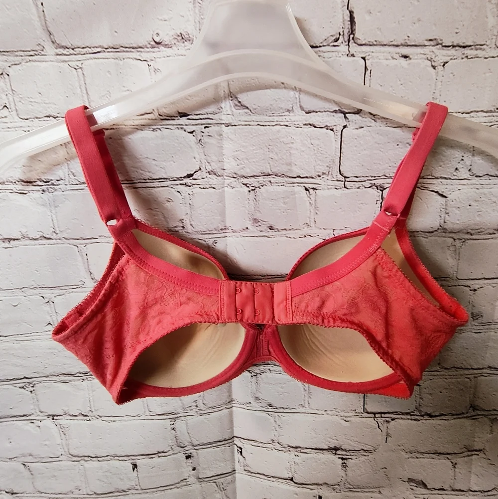 Wacoal Lace Finesse Pink T Shirt Bra Underwire 32DDD - Picture 2 of 12